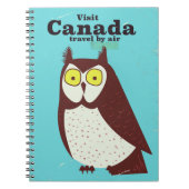 Carnet Visitez l'affiche du hibou du Canada (Devant)