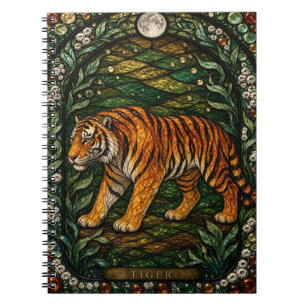 Carnet Vitrail dense jungle tigre Illumina