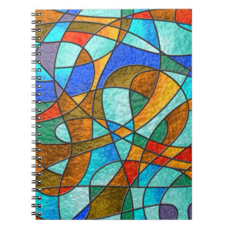Carnet Vitre : croquis coloré abstrait.