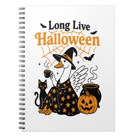 Carnet Vive la sorcière de l'oie d'Halloween (Devant)
