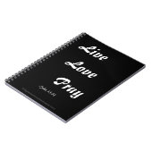 Carnet Vivez Amour Priez Chrétien (Côté gauche)