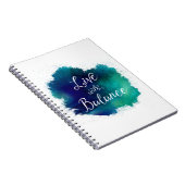 Carnet Vivez avec la typographie par script d'équilibrage (Côté Droit)