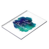 Carnet Vivez avec la typographie par script d'équilibrage (Côté gauche)