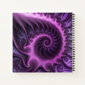 Carnet Vivid Abstrait rose violet Fractal Art Nom Spiral (Dos)