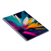 Carnet Vivid Bloom – Énergie florale abstraite explosive (Côté Droit)