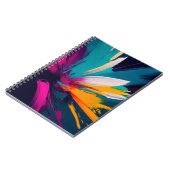 Carnet Vivid Bloom – Énergie florale abstraite explosive (Côté gauche)
