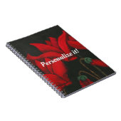 Carnet Vivid red cyclamen on a dark background (Côté Droit)