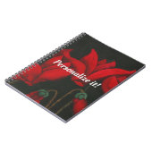 Carnet Vivid red cyclamen on a dark background (Côté gauche)