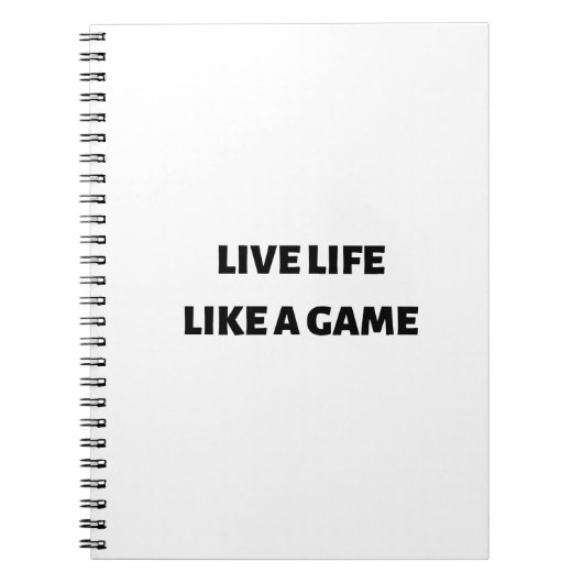 Carnet Vivre comme un jeu (Devant)