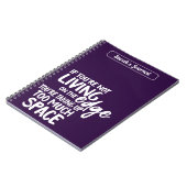 Carnet Vivre drôle sur le bord Motivationnel dire violet (Côté gauche)