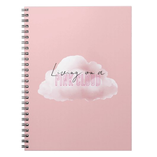 Carnet Vivre sur un nuage rose (Devant)