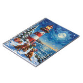 Carnet Vizsla Christmas Lighthouse Holiday (Côté gauche)