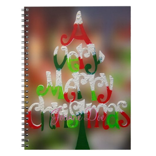 Carnet Voeux d'arbre de Noël (Devant)