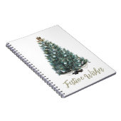 Carnet Vœux de fête. Conception d'arbre de Noël (Côté Droit)