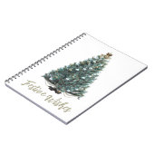 Carnet Vœux de fête. Conception d'arbre de Noël (Côté gauche)