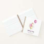 Carnet Voeux roses de Bourgogne pour Baby shower Dragon b (Intérieur)