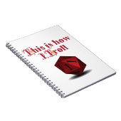 Carnet Voici comment je Troll - Critique Hit RPG Dice (Côté Droit)