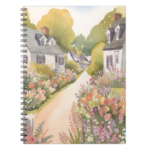 Carnet Voie des Fleurs Sauvages Aquarelle de ville côti