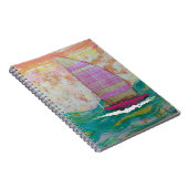 Carnet Voile rose rayée (Côté Droit)