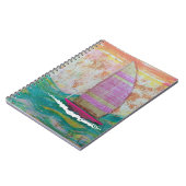 Carnet Voile rose rayée (Côté gauche)