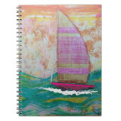 Carnet Voile rose rayée (Devant)