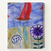 Carnet Voiles et fleurs rouges (Dos)