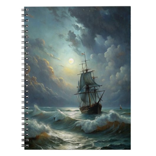 Carnet Voilier dans l'océan (Devant)