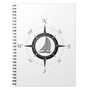 Carnet Voilier et rose des vents