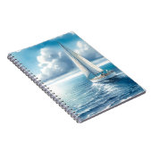 Carnet Voilier Solitaire à l'Horizon Bleu (Côté Droit)