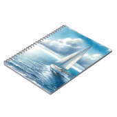 Carnet Voilier Solitaire à l'Horizon Bleu (Côté gauche)