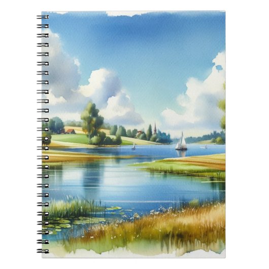 Carnet Voilier sur un lac (Devant)