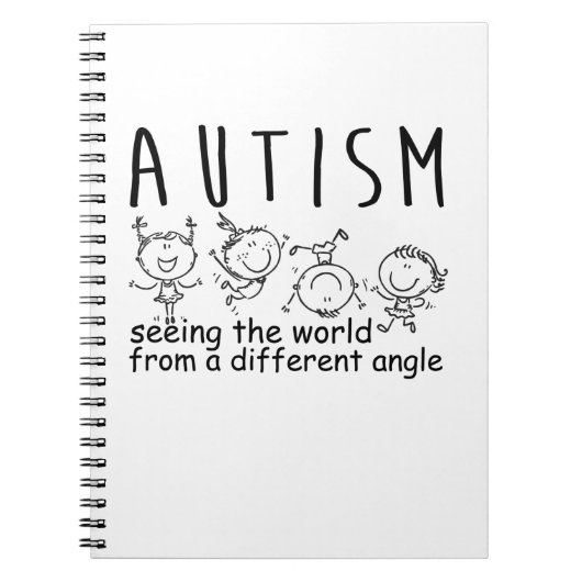 Carnet Voir le monde sous un angle différent Autisme (Devant)