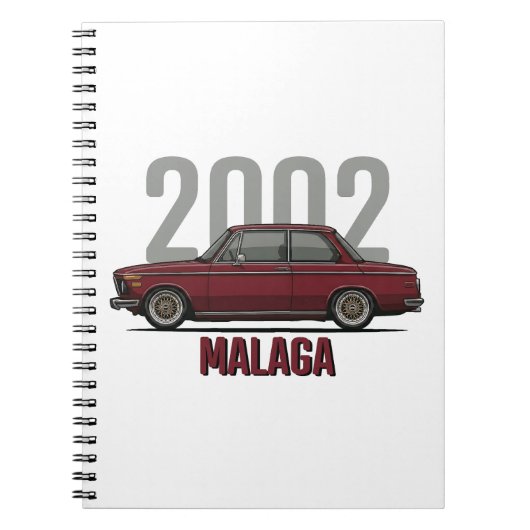 Carnet Voiture classique BMW 2002 Malaga Red (Devant)