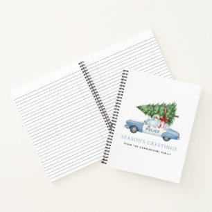 Carnet Voiture d'arbre de Noël d'agent de police moderne