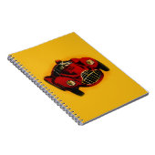 Carnet Voiture de course automobile jaune rouge (Côté Droit)