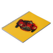 Carnet Voiture de course automobile jaune rouge (Côté gauche)