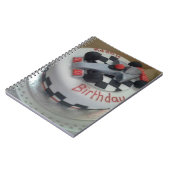 Carnet voiture de course d'anniversaire heureuse (Côté gauche)