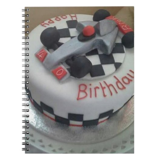 Carnet voiture de course d'anniversaire heureuse (Devant)