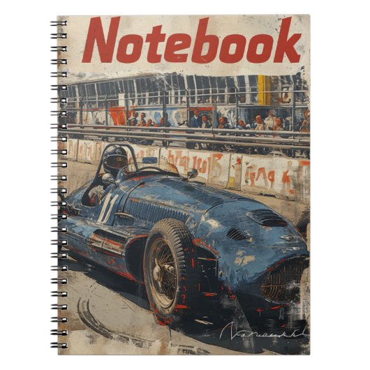 Carnet Voiture de course vintage (Devant)
