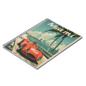 Carnet Voiture de course vintage à Miami (Côté gauche)