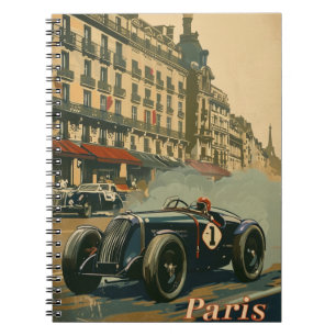 Carnet Voiture de course vintage à Paris