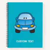 Carnet Voiture de dessin animé bleu (Devant)
