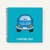 Carnet Voiture de dessin animé bleu (Devant)