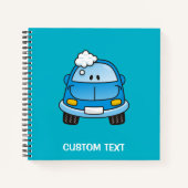 Carnet Voiture de dessin animé bleue (Devant)