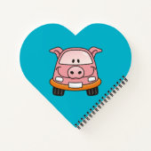 Carnet Voiture de dessin animé de cochon (Dos)
