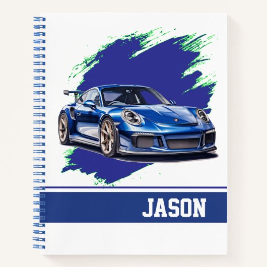 Carnet Voiture de sport (Devant)