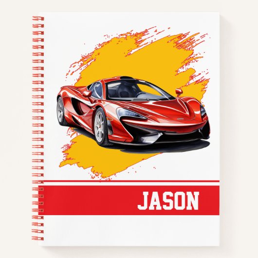 Carnet Voiture de sport (Devant)