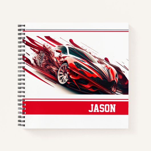 Carnet Voiture de sport (Devant)