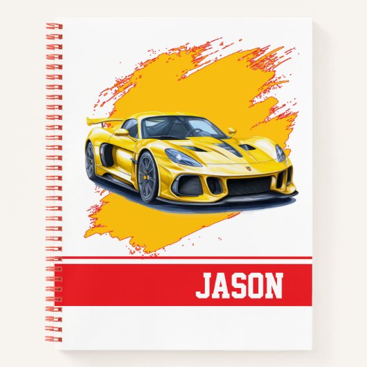 Carnet Voiture de sport (Devant)