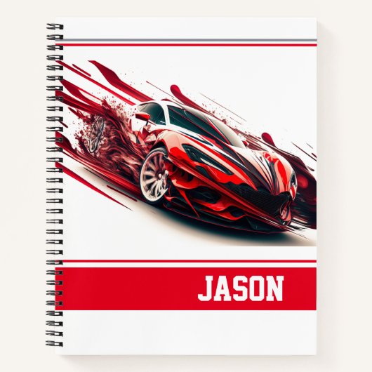 Carnet Voiture de sport (Devant)